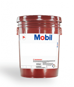 Red industrial lubricant pail container