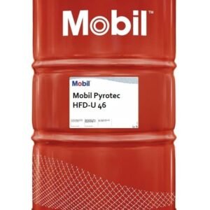 Mobil Pyrotec HFD U 46 fire resistant hydraulic fluid packaging