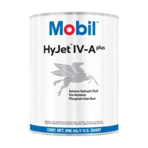 Mobil HyJet IV A Plus aviation hydraulic fluid packaging supplied by Apex Lube